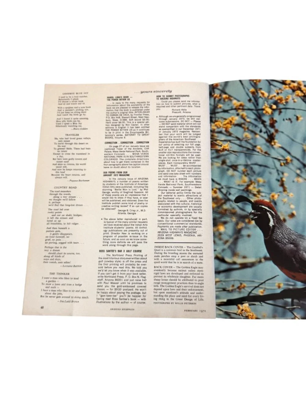 Arizona Highways Magazines April 1963 February 1972 VTG Photography Travel SW